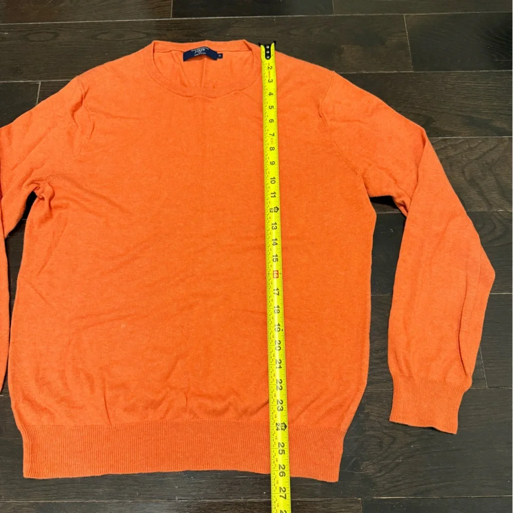 J. Crew Orange Cotton with Cashmere Sweater